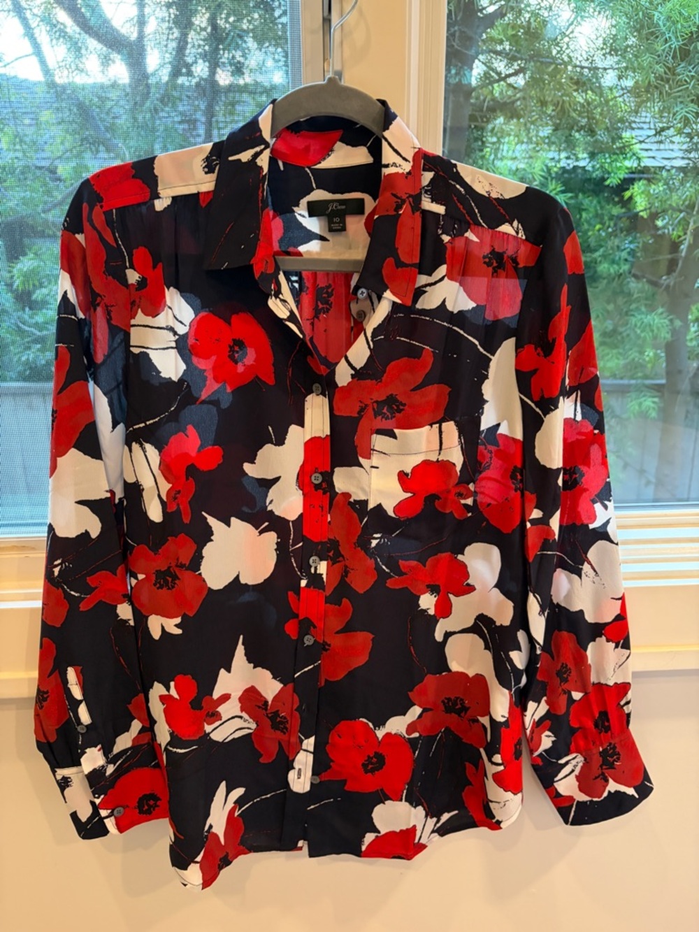 J. Crew silk blouse . Sz 10